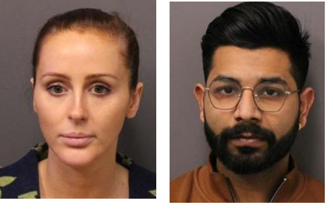 Jessica Kane and Mannan Khanna are charged with armed robbery and forcible confinement.