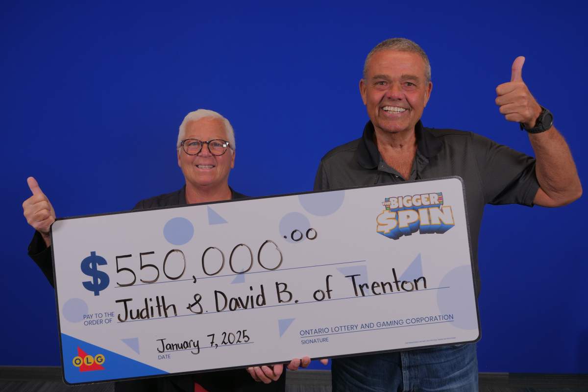 A Trenton, Ont., couple have won $550,000 with The Bigger Spin. Judy and Dave Burrows are thrilled to share their jackpot plans.