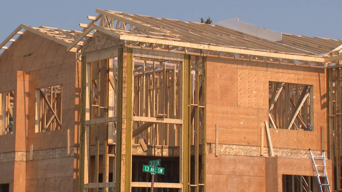 The CMHC says the number of new houses being built in Edmonton jumped by 39 percent in 2024, compared to 2023 and in Calgary in jumped by 24 per cent.