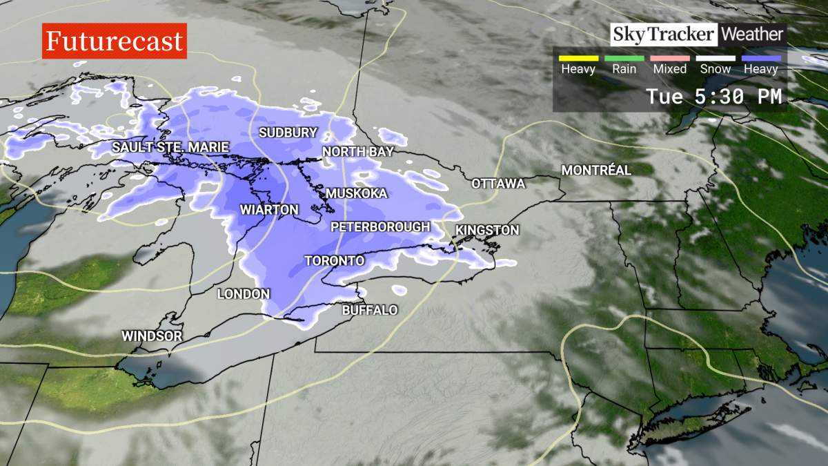 More snow is expected to arrive in Ontario on Tuesday.