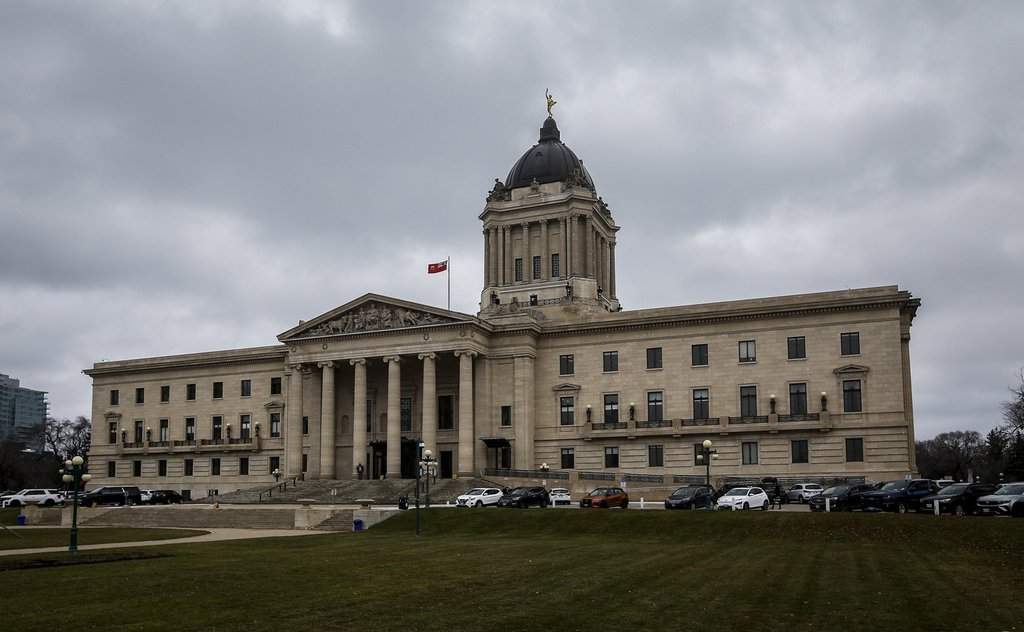 The Manitoba NDP government says it has surpassed its goal of hiring 1,000 health-care workers since taking office more than a year ago. The exterior of the Manitoba Legislature is seen in Winnipeg, Wednesday, Nov. 6, 2024. THE CANADIAN PRESS/John Woods.