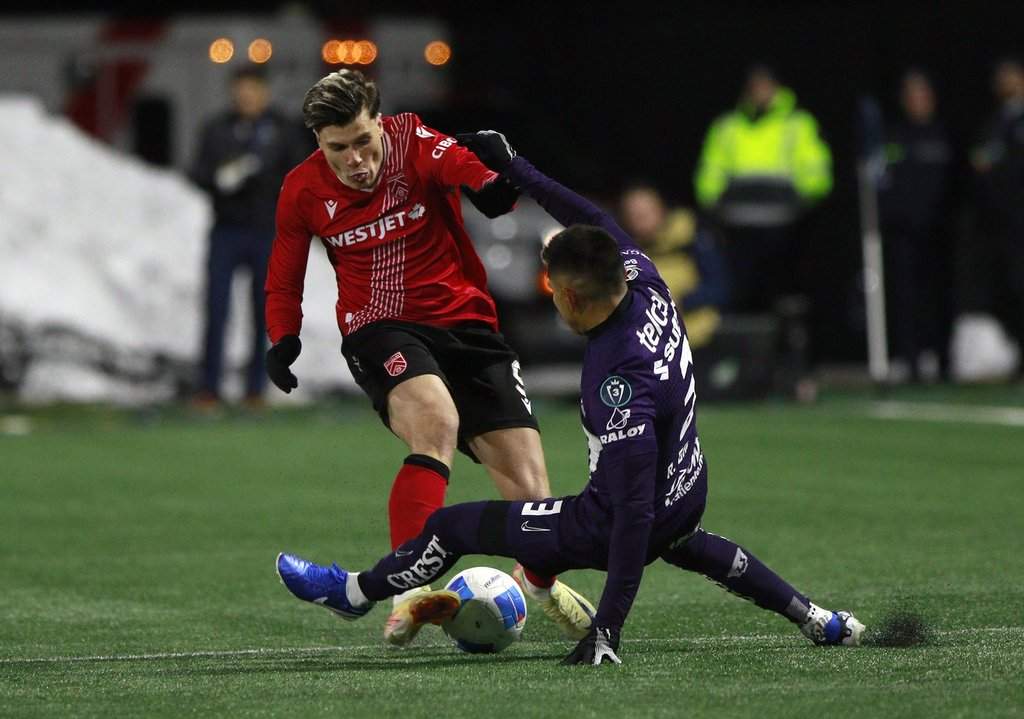 The Canadian Premier League has proved to be a valuable launching pad for domestic talent. But it has also offered a new start to overseas players like Tobias Warschewski. Cavalry FC's Warschewski tries to get past Pumas UNAM's Ricardo Galindo during first half soccer action in round one of the 2025 CONCACAF Champions Cup in Langford, B.C., on Thursday, Feb. 6, 2025.