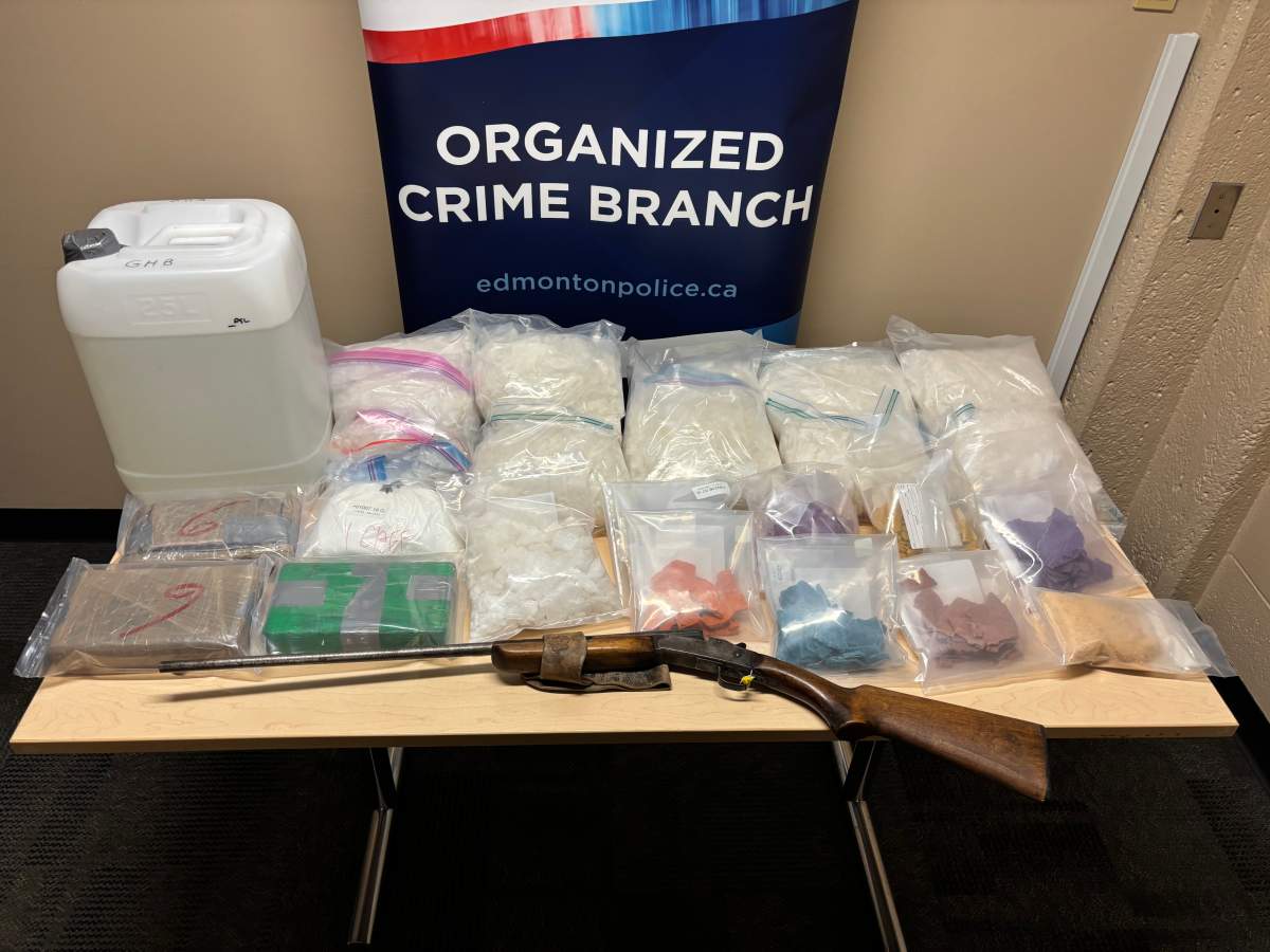 Over a dozen kilos of meth, along with bags of cocaine, fentanyl and other drugs were seized when police raided two hotel rooms, a vehicle, and a home in the Alberta Avenue area in January 2025.