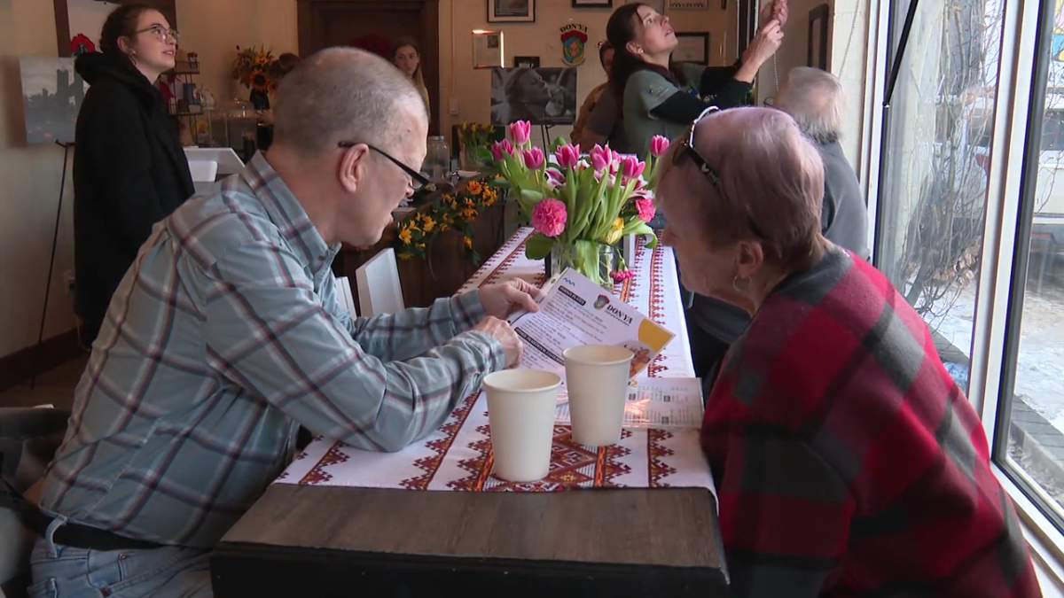 Customers at DON'YA Ukraine's Kitchen (12153 Fort Road) in Edmonton, Alta. on Monday, February 24, 2025.