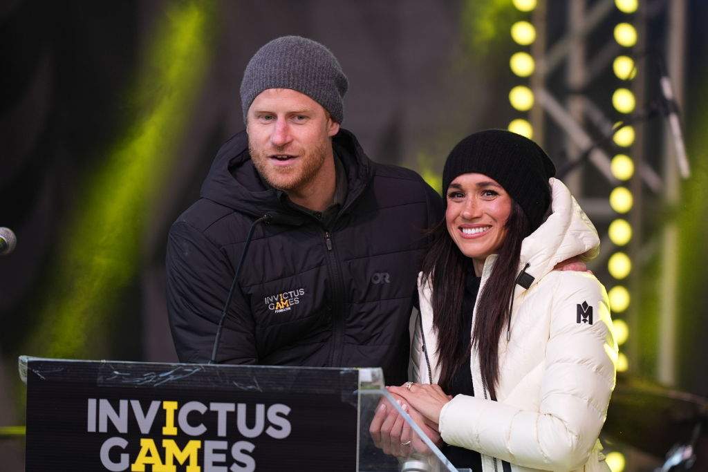The Duke and Duchess of Sussex attend the Whistler Welcome Celebration at the 2025 Invictus Games in Whistler on Feb. 10, 2025.