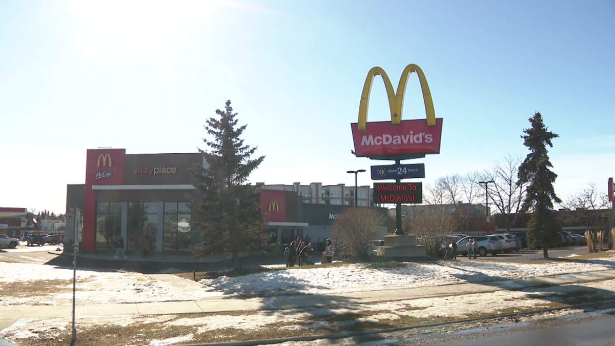 A McDonald's in south Edmonton rebranded as McDavid's to honour the captain of the Edmonton Oilers on Friday, February 28, 2025.