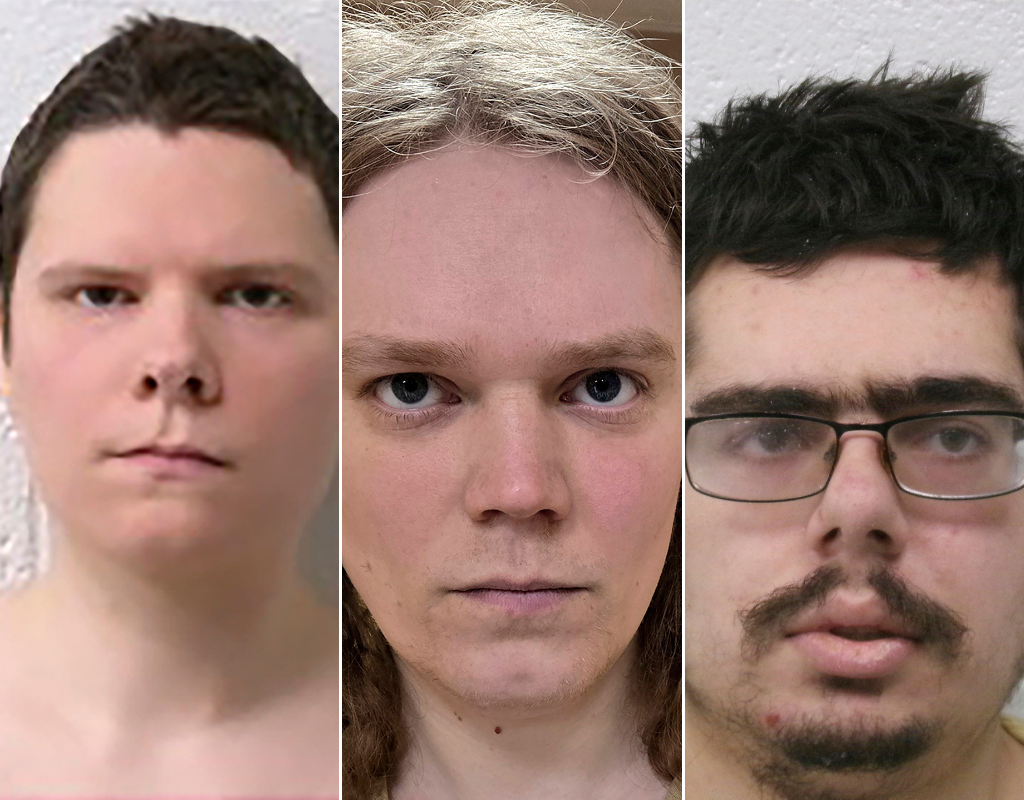 (L-R) Michelle Zajko, Jack LaSota and Daniel Blank are pictured in mugshots from the Allegany County Sheriff's Office.
