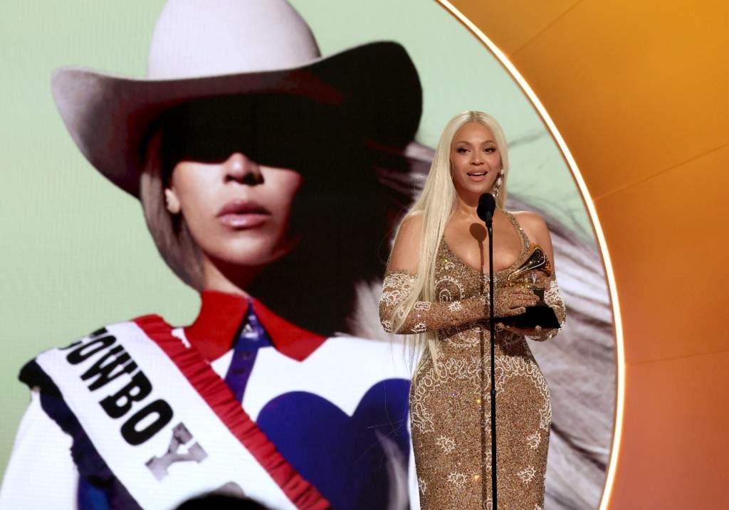 Beyoncé accepts the Album of the Year award for 'COWBOY CARTER' onstage during the 67th Annual GRAMMY Awards at Crypto.com Arena on February 02, 2025 in Los Angeles, California.
