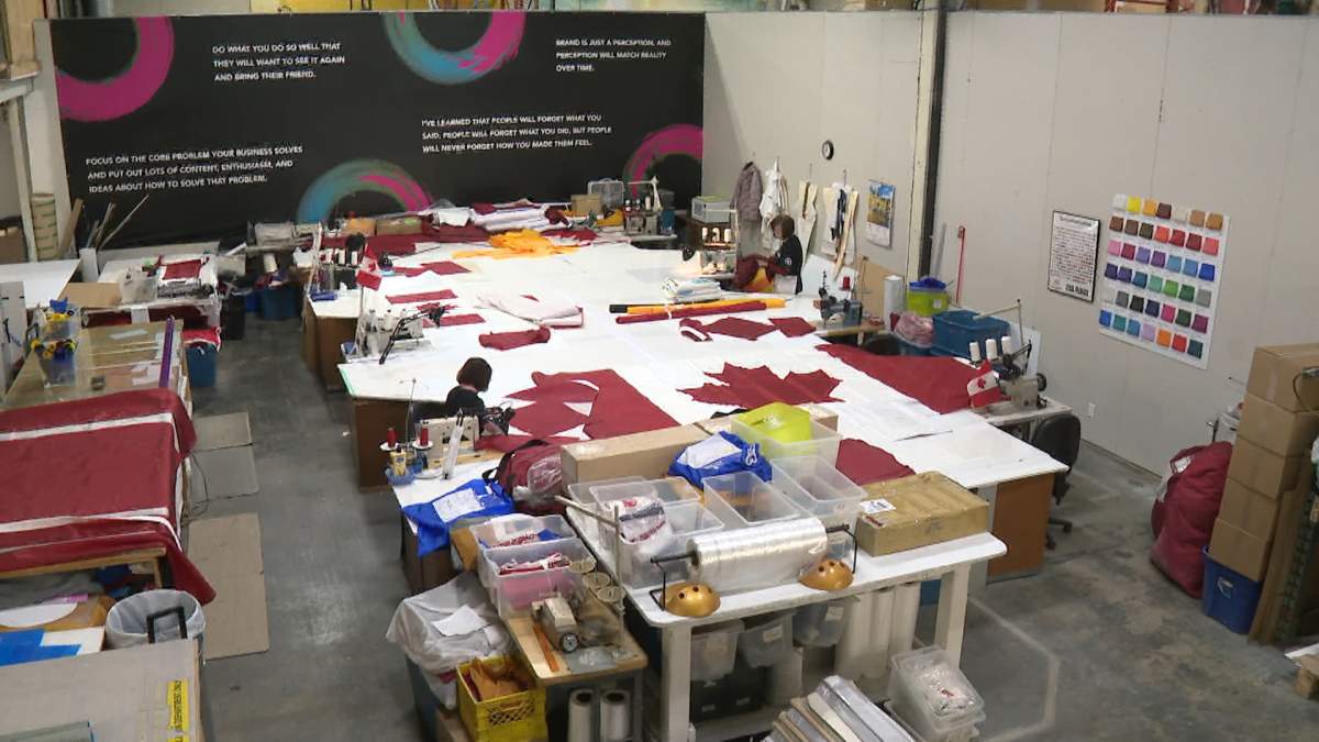Process Colour sells flags in Calgary, Alberta.
