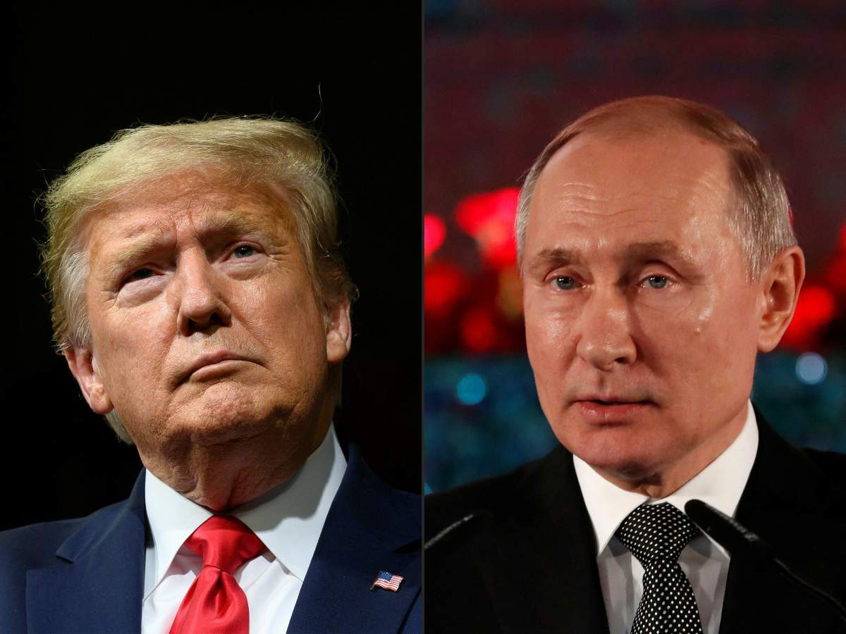 A file photo of U.S. President Donald Trump and Russian President Vladimir Putin.