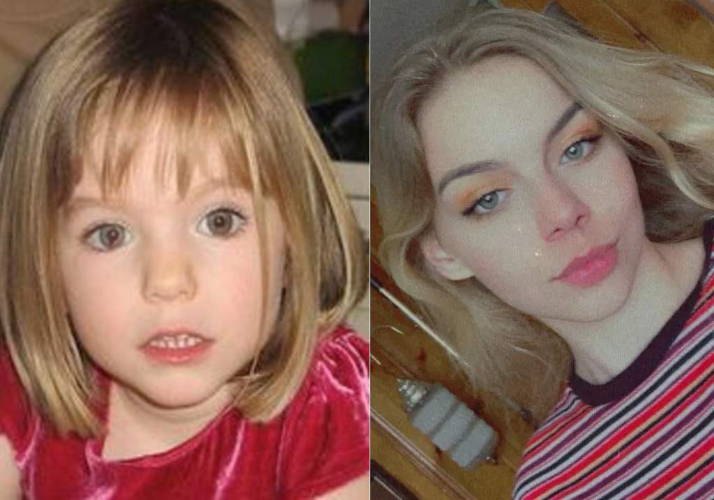 On the left is Madeleine McCann, and Eugenea Collins, who claims to be the missing girl, on the right.