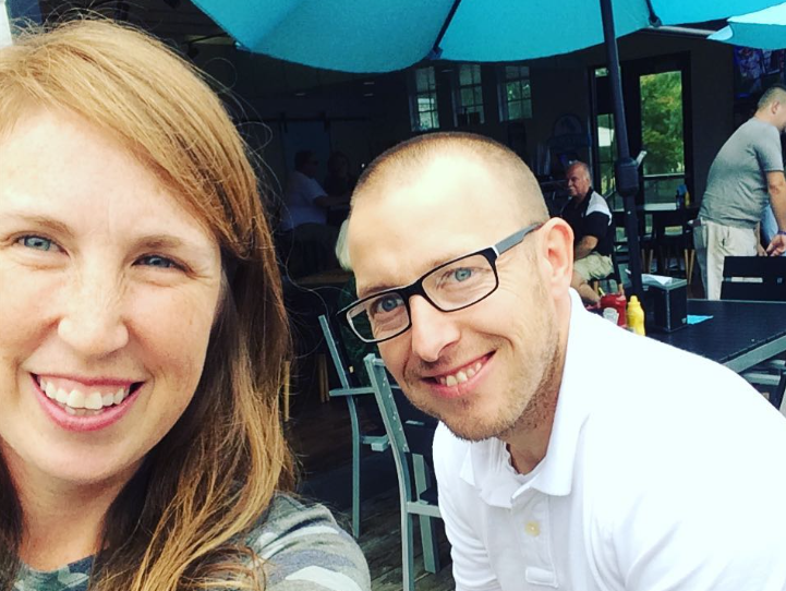 Jackie and Beau Shroyer are pictured in happier times.