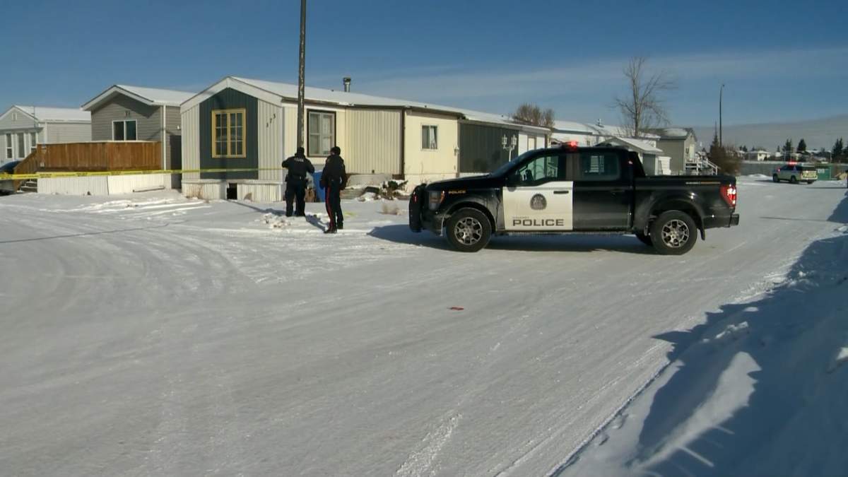 Calgary police taped off an area in Penbrooke Meadows following what they said was an officer-involved shooting on Wednesday, February 19, 2025.