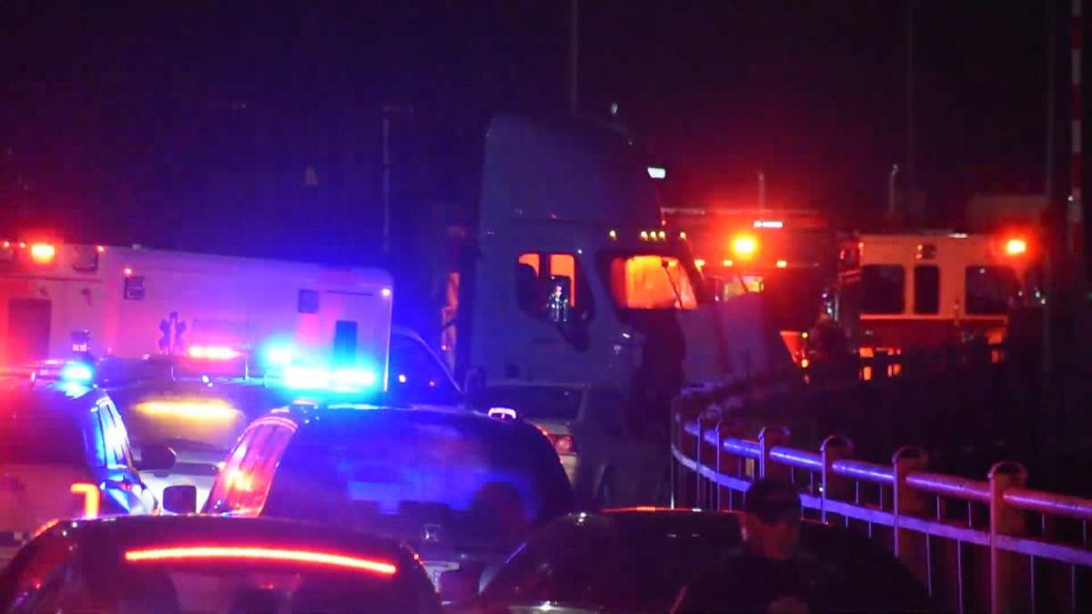 Three people were killed and another sent to hospital after a crash between a semi truck and two passenger vehicles on the Patullo Bridge, shortly after 10:00 p.m. on Friday.