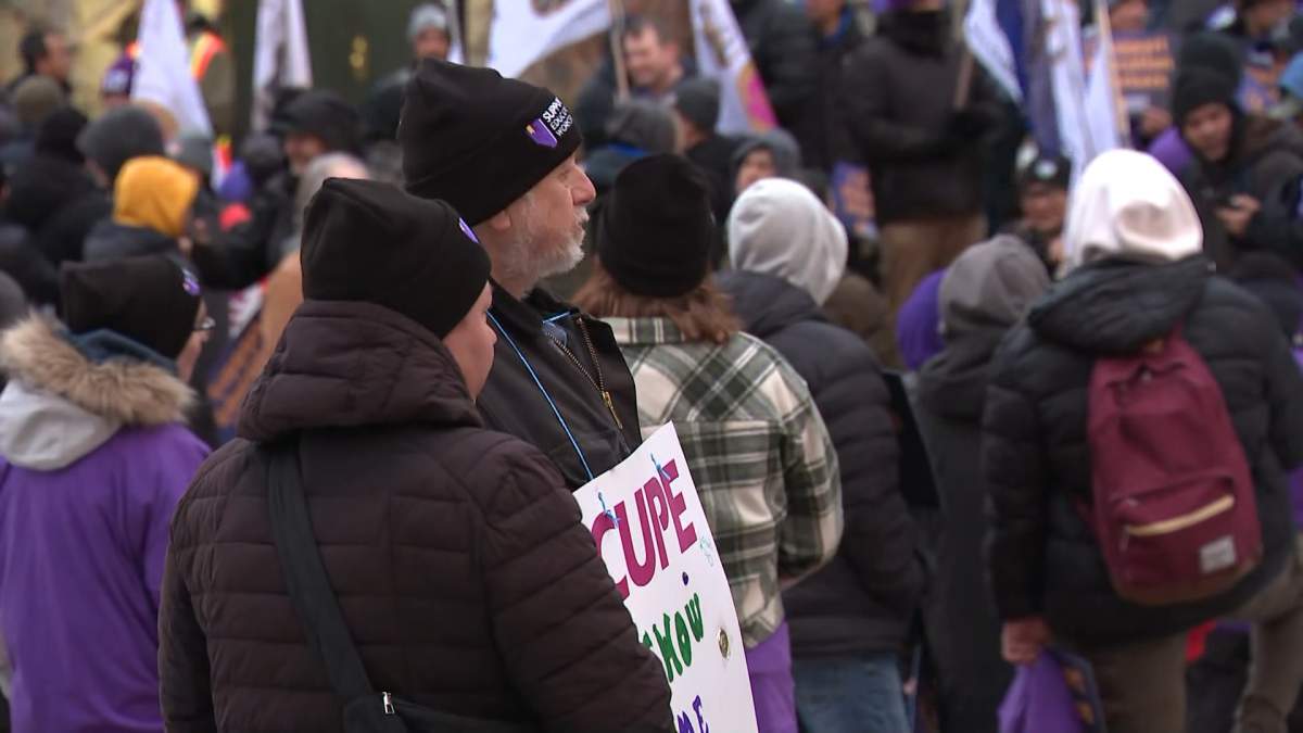 CUPE claims its member have gone 9 years without a decent wage increase and the average salary for an education support worker is only $34,500 per year.