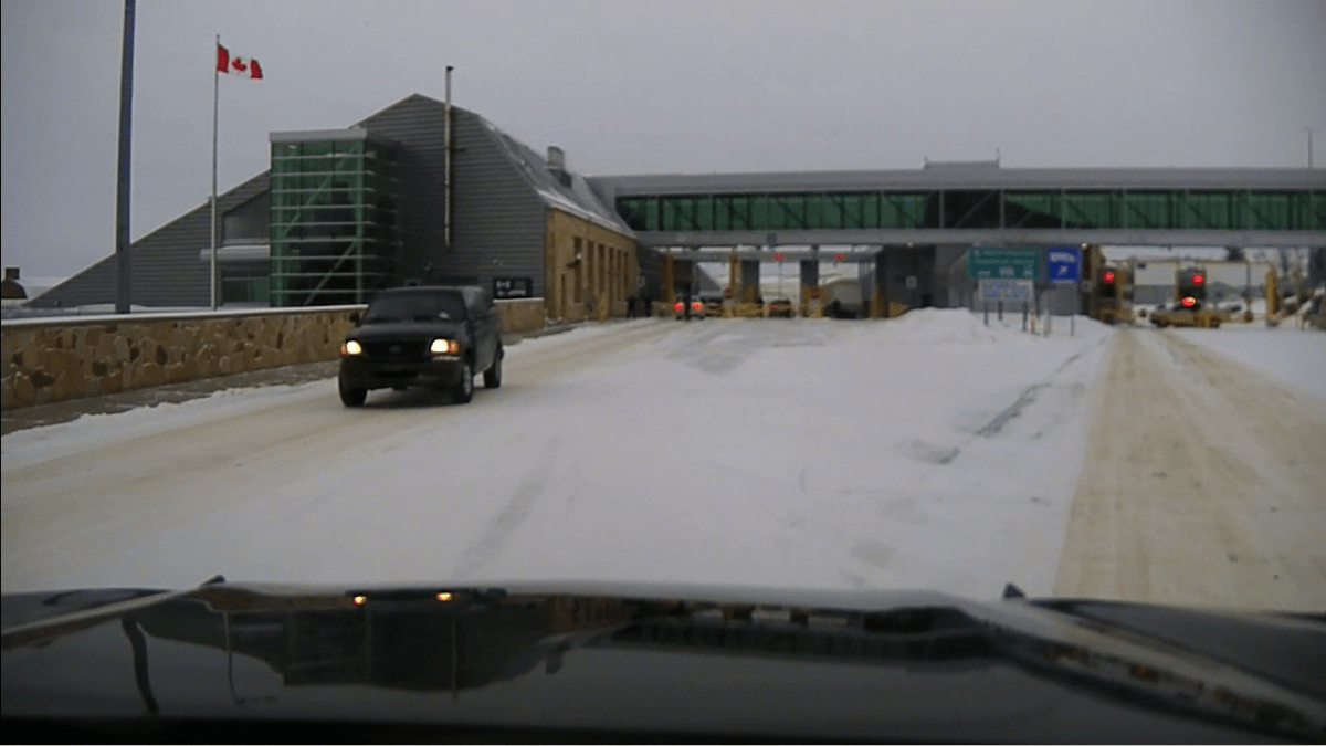 A suspect truck at the Coutts border crossing on Feb. 4, 2025.