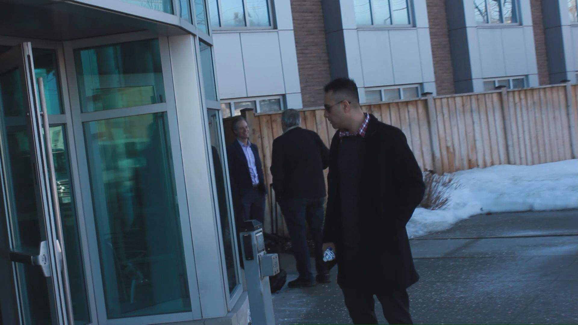Amin Yousefijam outside IRB office in Etobicoke, Ont., Feb. 26, 2025.