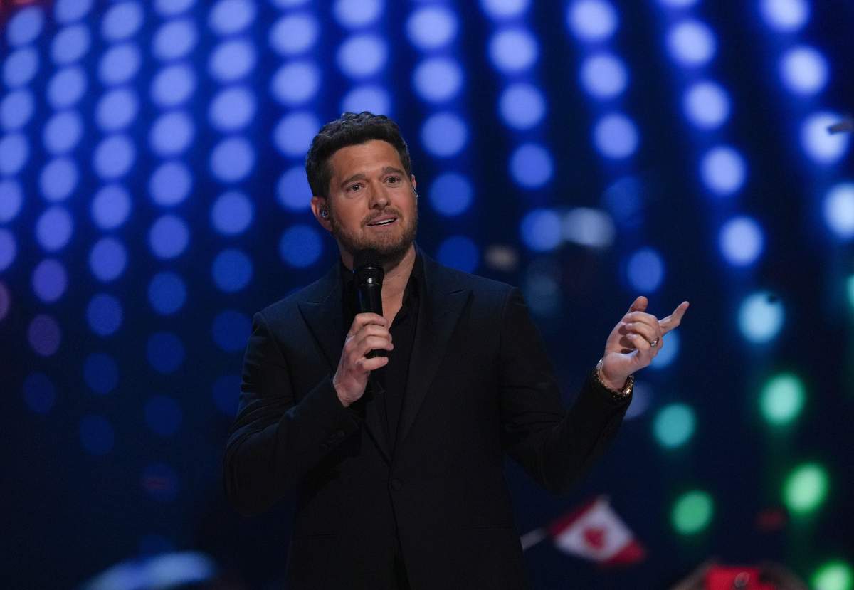 Michael Buble hosts the Juno Awards, in Vancouver, B.C., Sunday, March 30, 2025.