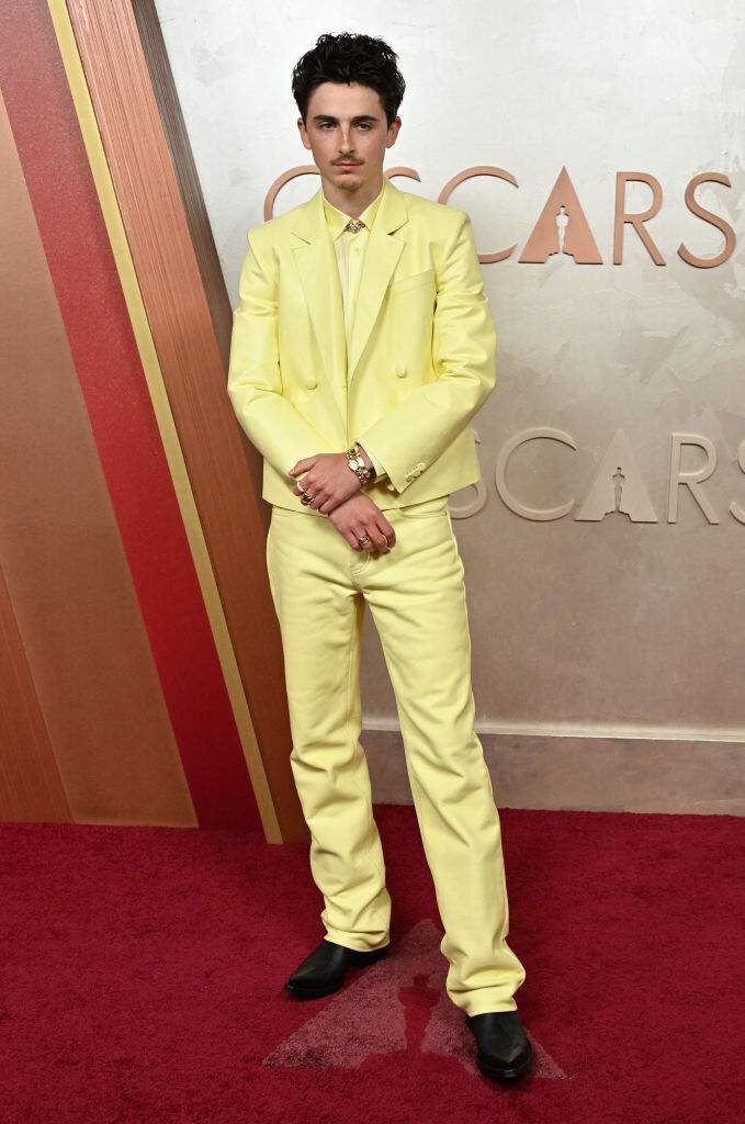 Timothee Chalamet attends the 97th Annual Academy Awards at the Dolby Theatre in Hollywood, California on March 2, 2025.