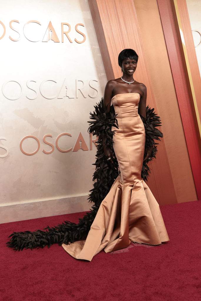 Anok Yai attends the 97th Annual Oscars at Dolby Theatre on March 02, 2025 in Hollywood, California.