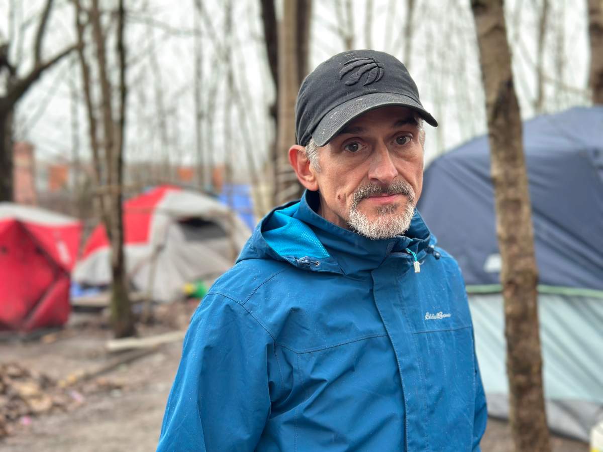 Thompson has started to clean up the Geary St. encampment in anticipation of more people looking to set up camp.