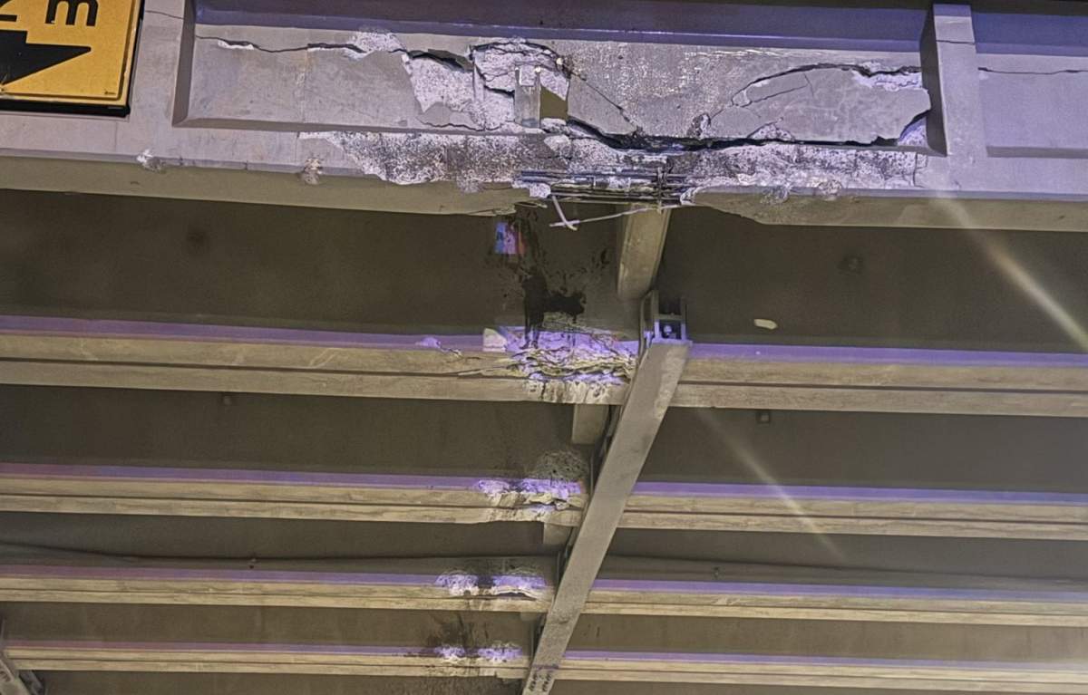 The 34 Street overpass at the Sherwood Park Freeway on Edmonton's eastern outskirts sustained damage when it was struck by a semi-truck late Monday night and drivers reported delays in the area as a result of closures on Tuesday morning.