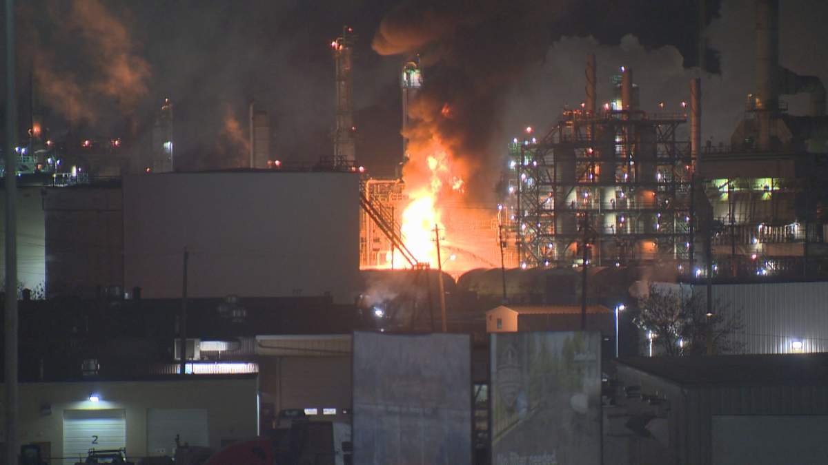 Fire, explosion at Regina’s Co-Op Refinery Complex on March 25, 2025.