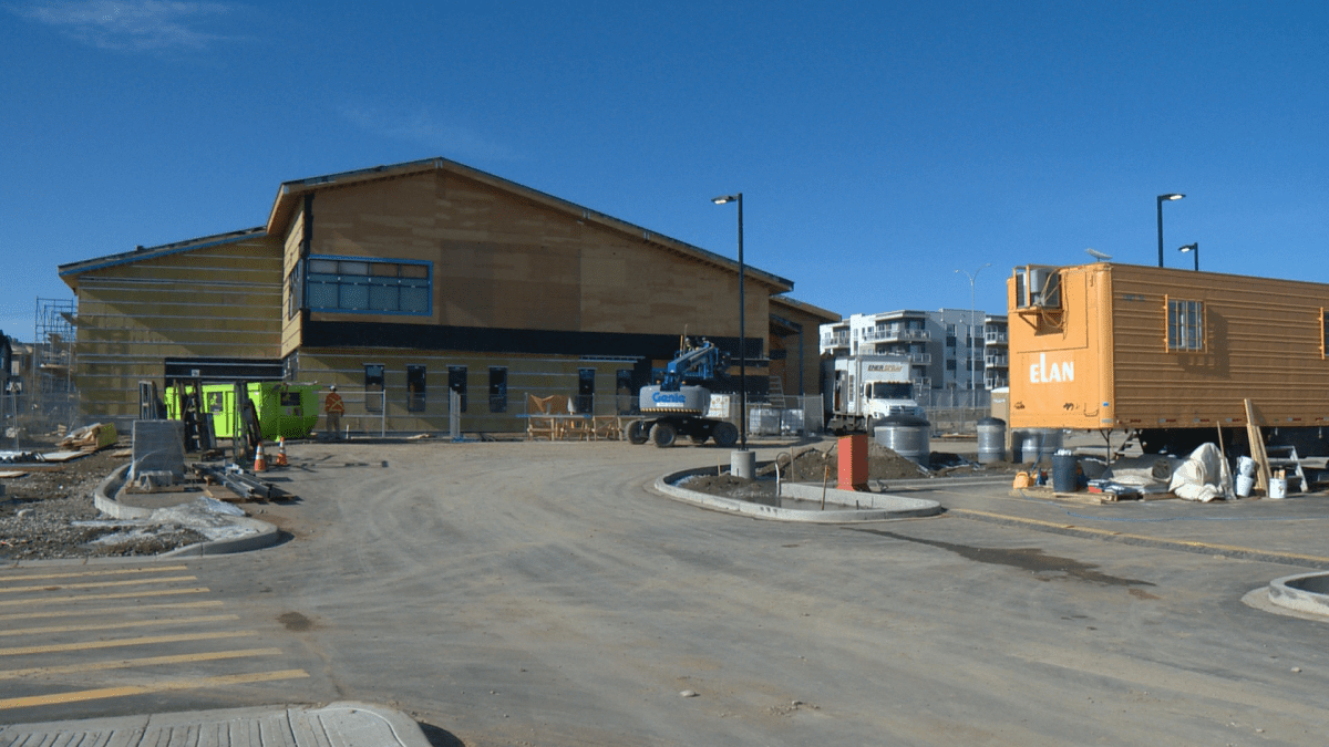 A building under construction in South Calgary.
