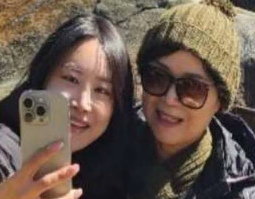 A photo from a missing person alert for Jiyeon Lee, 33, Taehee Kim, 59, and Junghee Kim, 54.