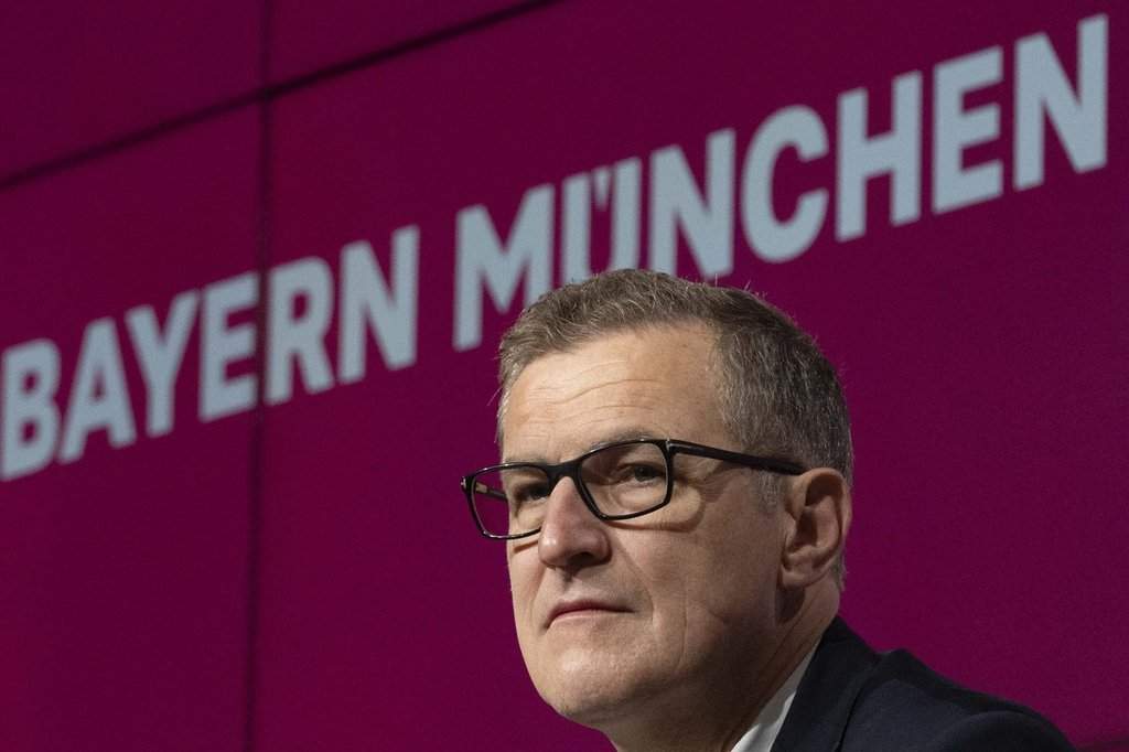 FILE - Bayern Munich soccer club CEO Jan Christian Dreesen attends a news conference in Munich, Germany, Sunday, May 28, 2023.