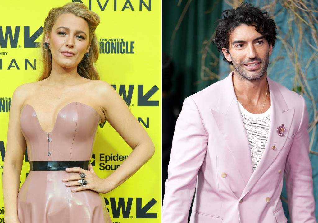 (L-R:) Blake Lively at the world premiere of 'Another Simple Favor' during the 2025 SXSW Conference and Festival on March 7, 2025 and Justin Baldoni at the 'It Ends With Us' New York Premiere on August, 6, 2024.