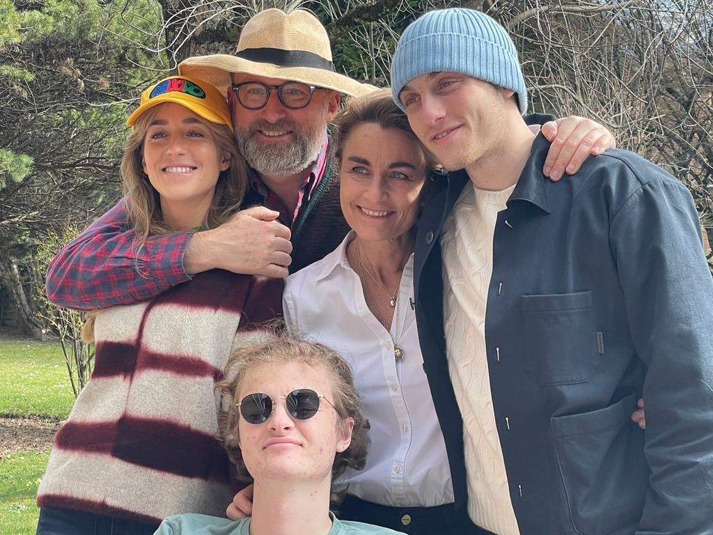 Prince Frederik, bottom centre, with his parents, Princess Julie and Prince Robert, his brother Prince Alexander and sister, Princess Charlotte.