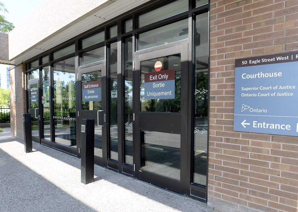 The Ontario Superior Court of Justice is seen in Newmarket, Ont., on Friday, Aug. 2, 2019. THE CANADIAN PRESS/Nathan Dentte.