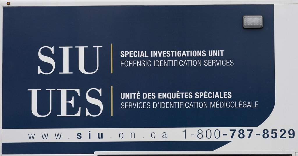 The logo of the Ontario Special Investigations Unit is pictured in Toronto on Friday, April 12, 2024.  