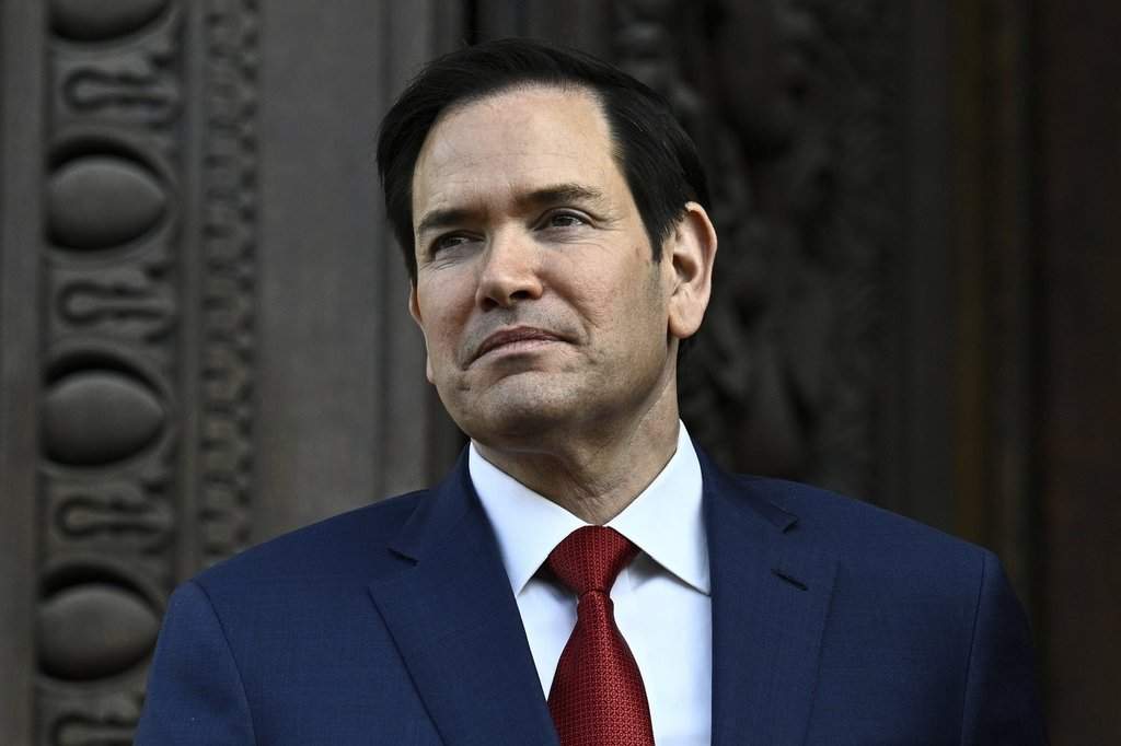 US Secretary of State Marco Rubio looks on upon his arrival at the Quai d'Orsay, France's Minister of Foreign Affairs before a bilateral meeting with his French counterpart Jean-Noel Barrot in Paris Thursday, April 17, 2025. (Julien de Rosa, Pool via AP).