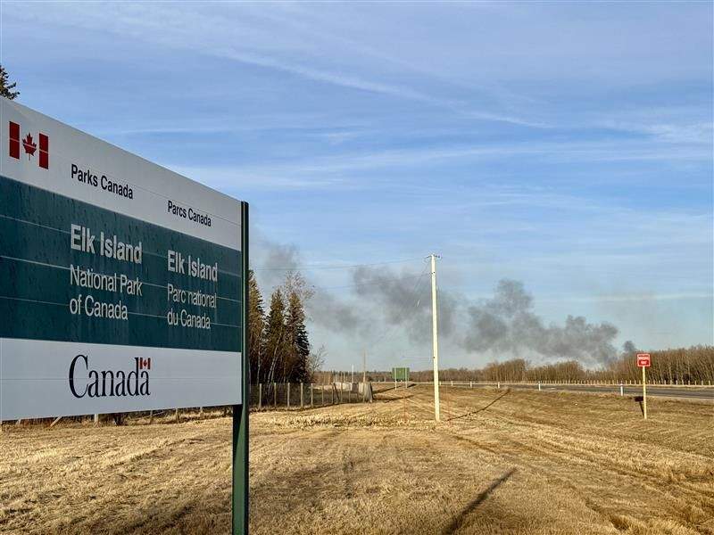 The Ukrainian Cultural Heritage Village near Elk Island National Park east of Edmonton caught fire on the evening of Friday, April 18, 2025.