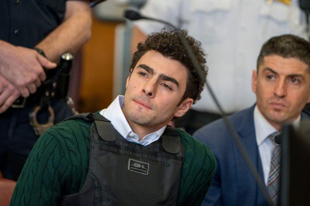 Luigi Mangione attends a hearing at Manhattan Criminal Court on Feb. 21, 2025 in New York City.