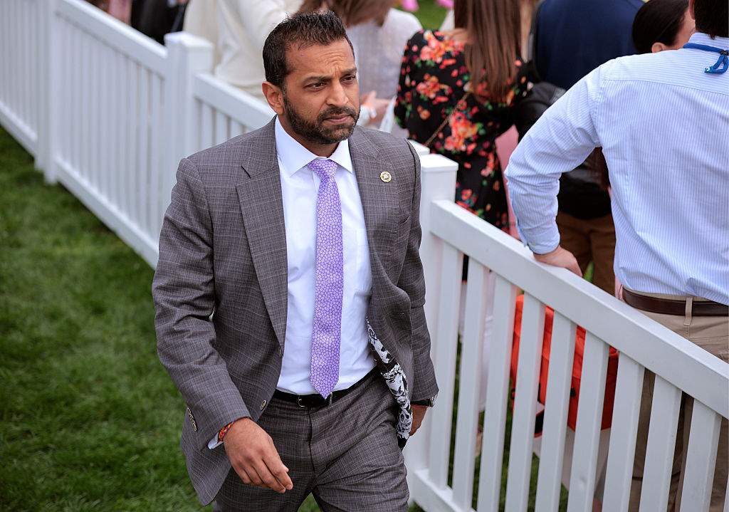 Bureau of Investigation (FBI) Kash Patel arrives to the White House Easter Egg Roll on the South Lawn of the White House on April 21, 2025 in Washington, DC.