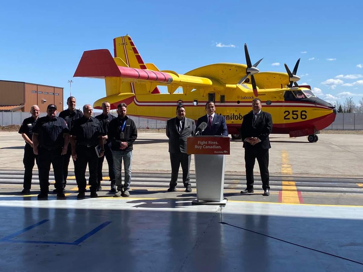 Manitoba announced the purchase of three new water bombers in April of 2025.