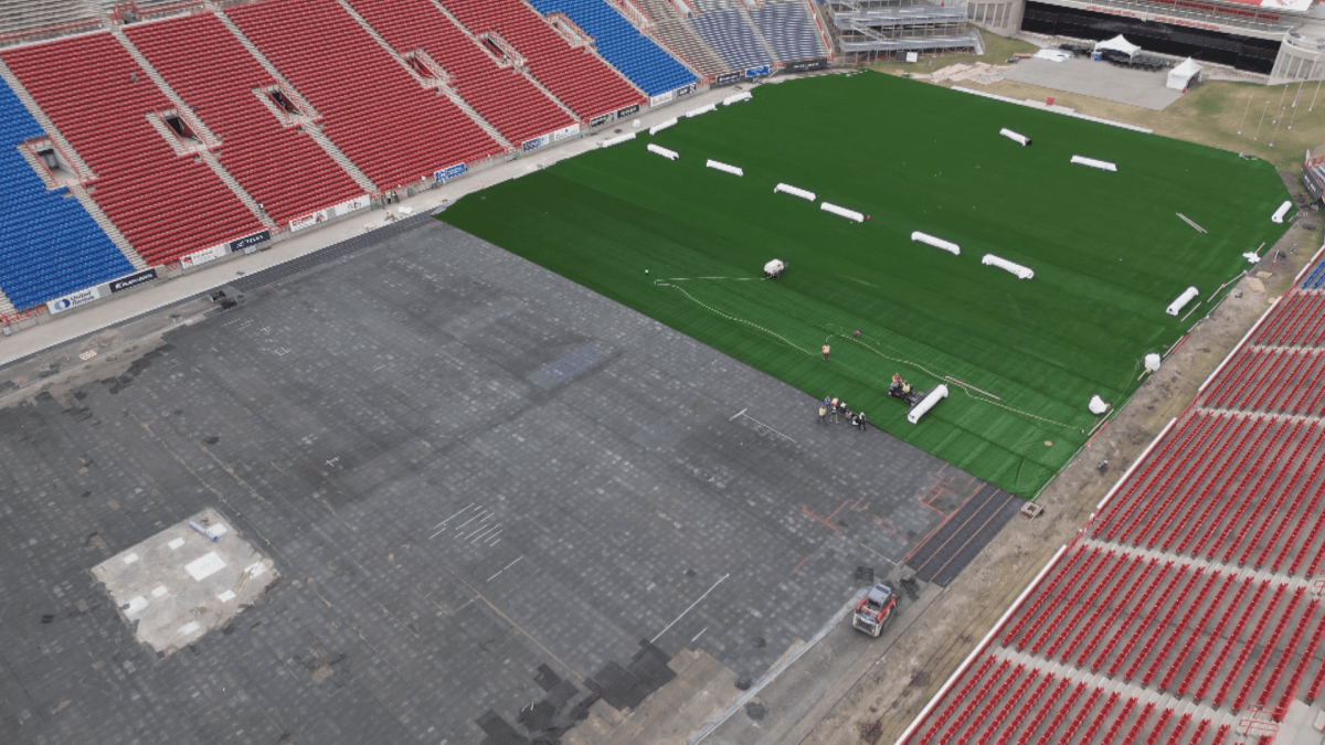 Ariel shot of McMahon Stadium