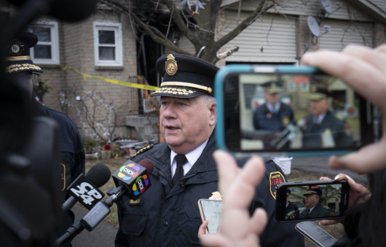 Hamilton's fire chief says an early-morning blaze currently considered suspicious has damaged multiple stores at a strip mall in the city. 