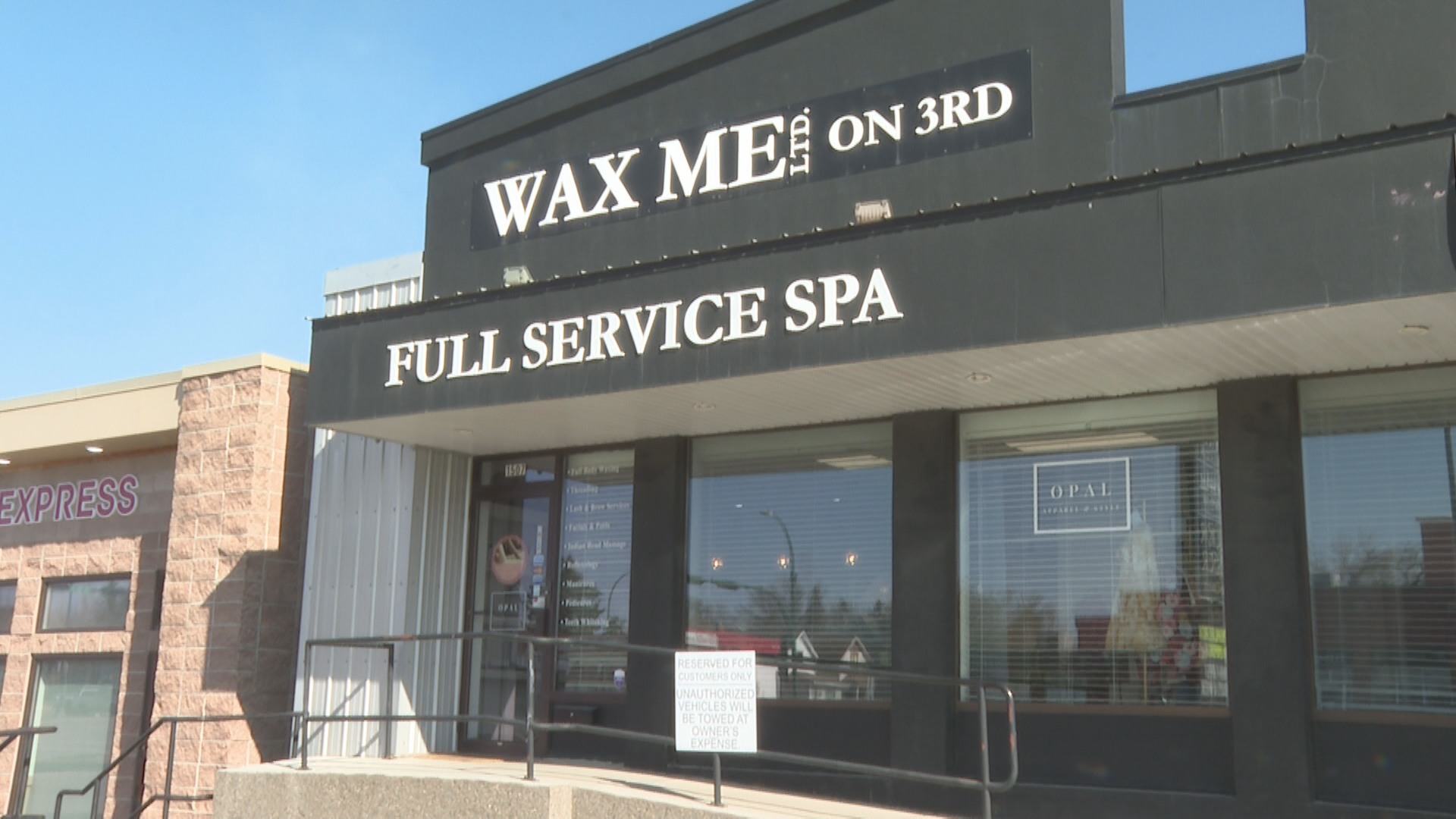 The outside of Wax Me Ltd., a spa in Lethbridge.