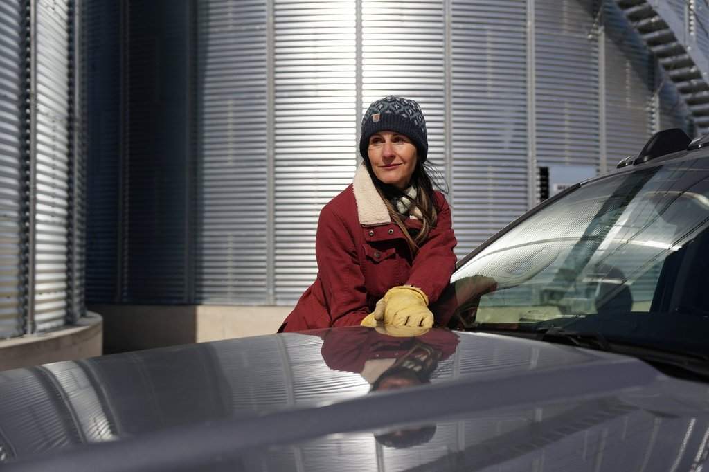 Margaret Rigetti is photographed on the farm she runs with her husband, Robert, outside of Moose Jaw, Saskatchewan. 