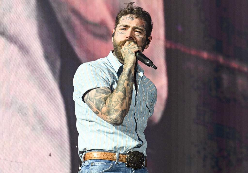 Post Malone performs onstage at the 2025 Coachella Valley Music And Arts Festival on April 20, 2025 in Indio, California.
