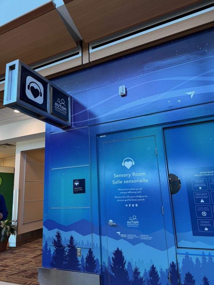 The new Sensory Room at the Edmonton International Airport.