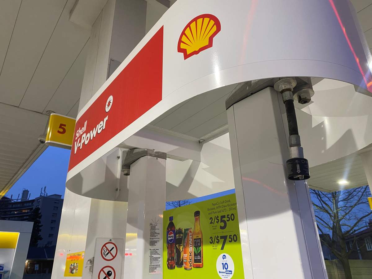 A gas pump is out of service after a man drove off with the nozzle still attached, critically injuring another man.