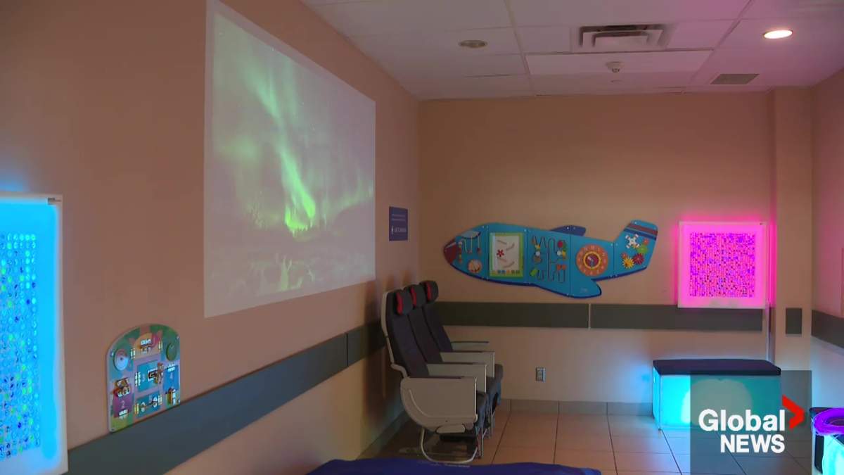 The new Sensory Room at the Edmonton International Airport is designed to support passengers with sensory sensitivities.
