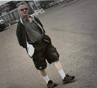 A public indecency suspect spotted on surveillance video on May 7, 2025 in northwest Edmonton.