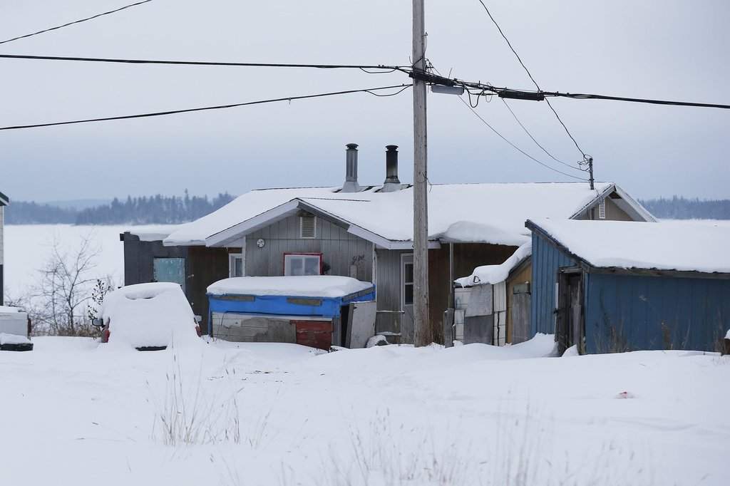 Housing in Pikangikum, Ontario, Friday, January 19, 2018.  