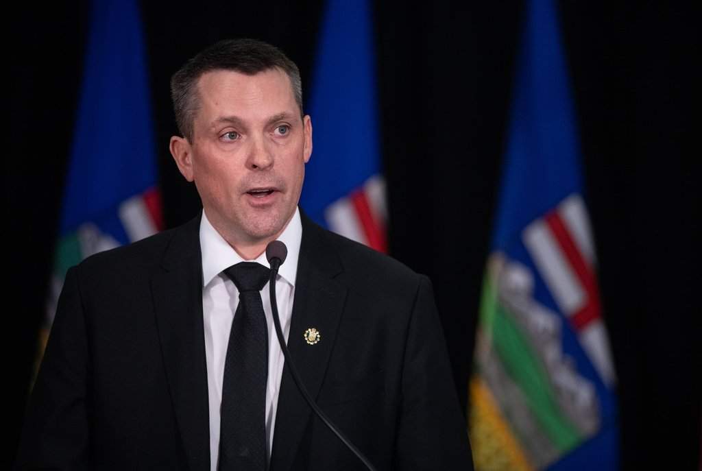 Alberta Finance Minister Nate Horner presents the Alberta 2025 budget in Edmonton, Thursday, Feb. 27, 2025. Horner says a lack of progress in negotiations with the union representing government workers could result in a strike or lockout.